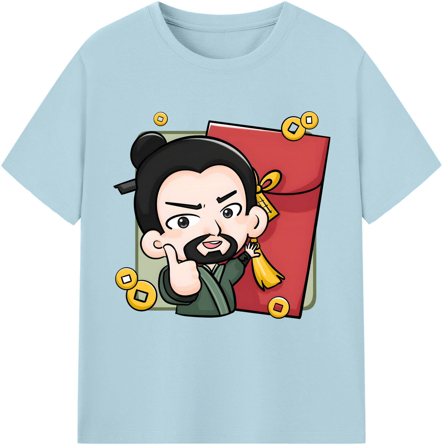 （画像用） Ne Zha 2 ナタ 魔童の大暴れ 綿100％半袖Tシャツ（フロントプリント）
